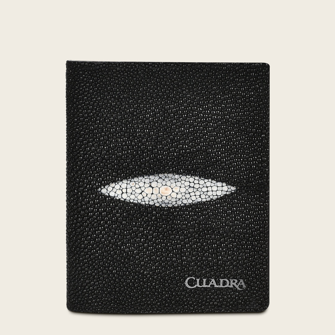 Cartera en piel genuina de mantarraya para caballero