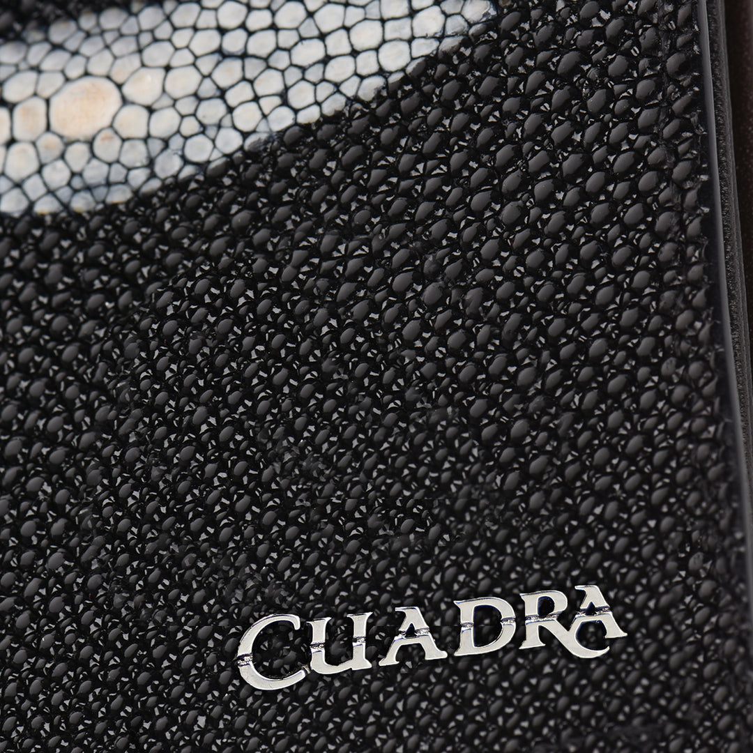 Cartera en piel genuina de mantarraya para caballero