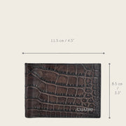 Cartera en piel genuina de alligator para caballero Carteras 