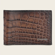 Cartera en piel genuina de alligator para caballero Carteras 