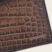 Cartera en piel genuina de alligator para caballero Carteras 
