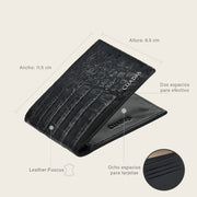 Cartera en piel genuina de fuscus para caballero