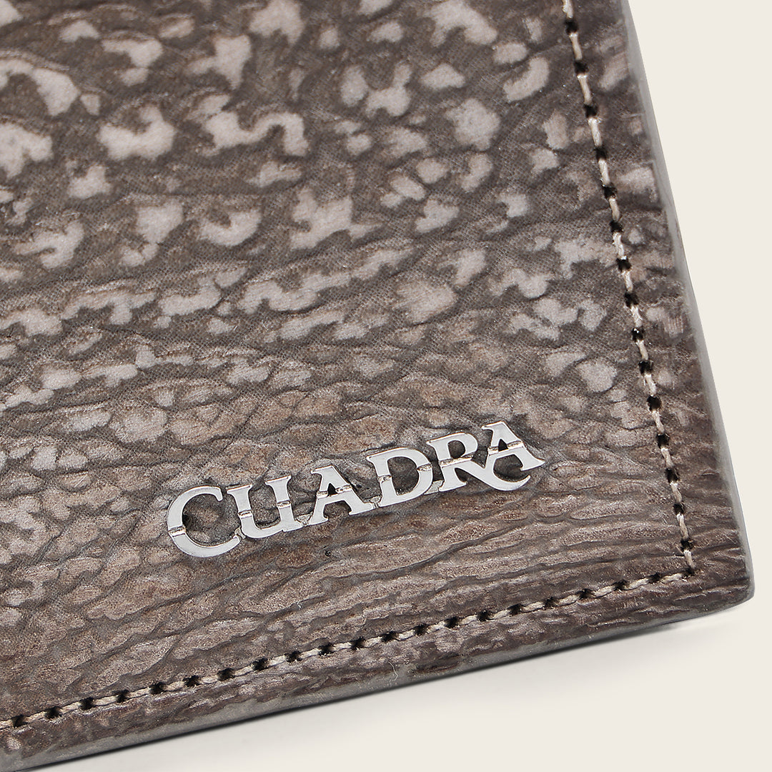 Cartera en piel genuina de tiburón para caballero