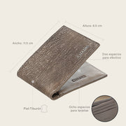 Cartera en piel genuina de tiburón para caballero