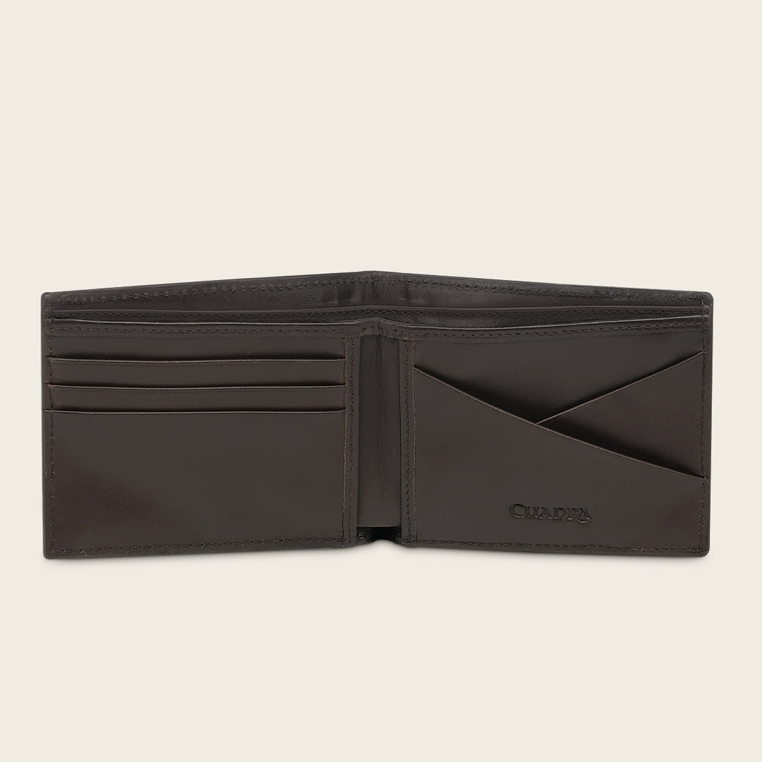 Cartera en piel genuina de alligator para caballero
