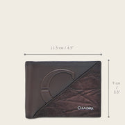 Cartera en piel genuina de elefante para caballero Carteras 