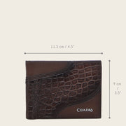 Cartera en piel genuina de alligator para caballero Carteras 