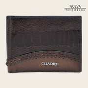 Cartera en piel genuina de pata de avestruz para caballero Carteras 