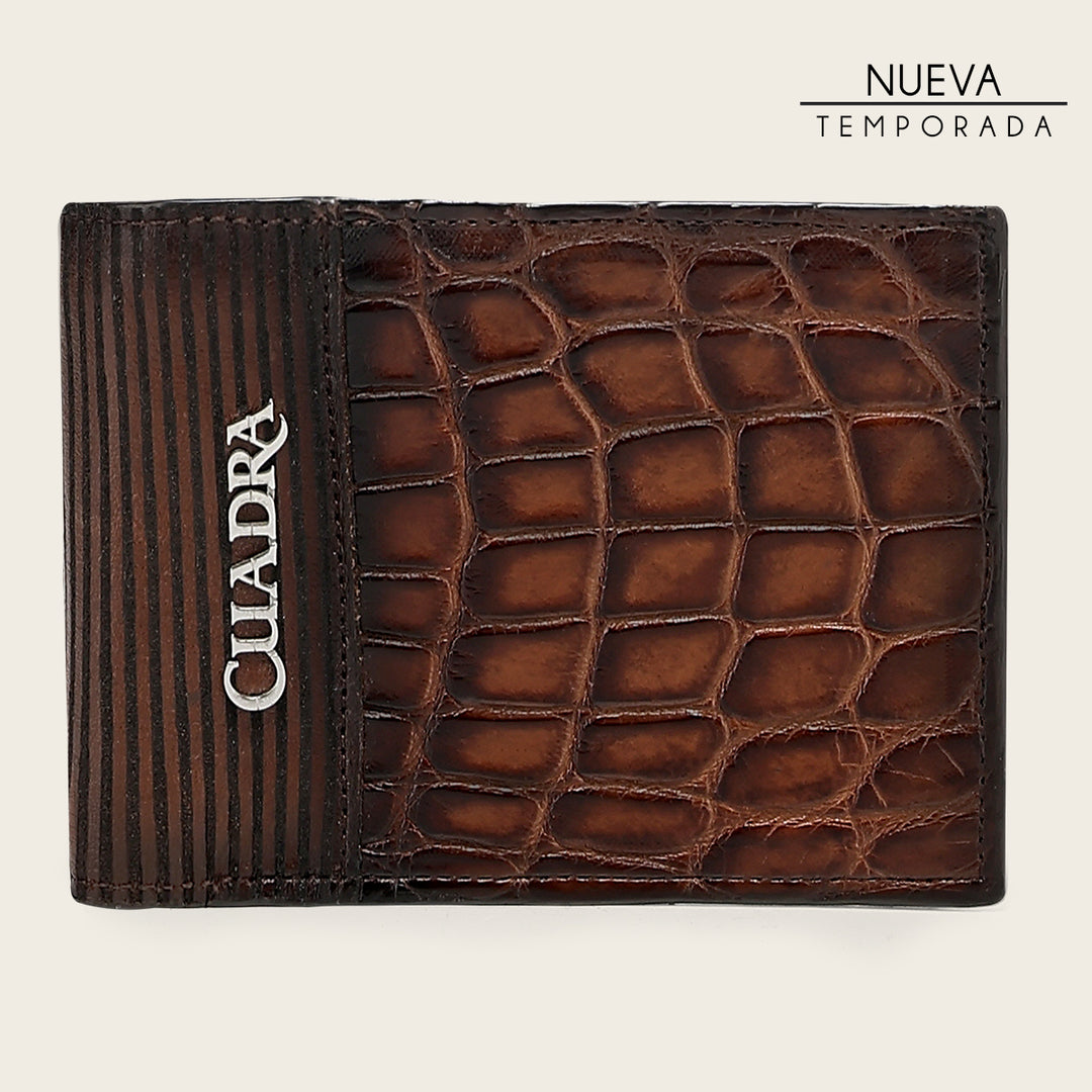 Cartera en piel genuina de alligator