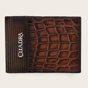 Cartera en piel genuina de alligator