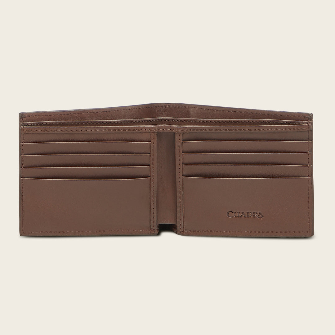 Cartera en piel genuina de alligator