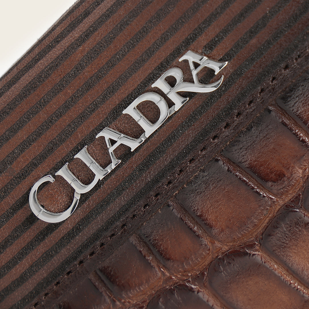 Cartera en piel genuina de alligator