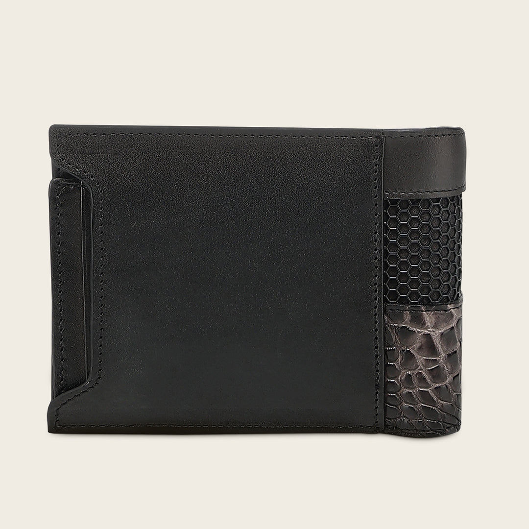 Cartera en piel genuina de alligator para caballero