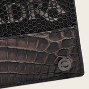 Cartera en piel genuina de alligator para caballero