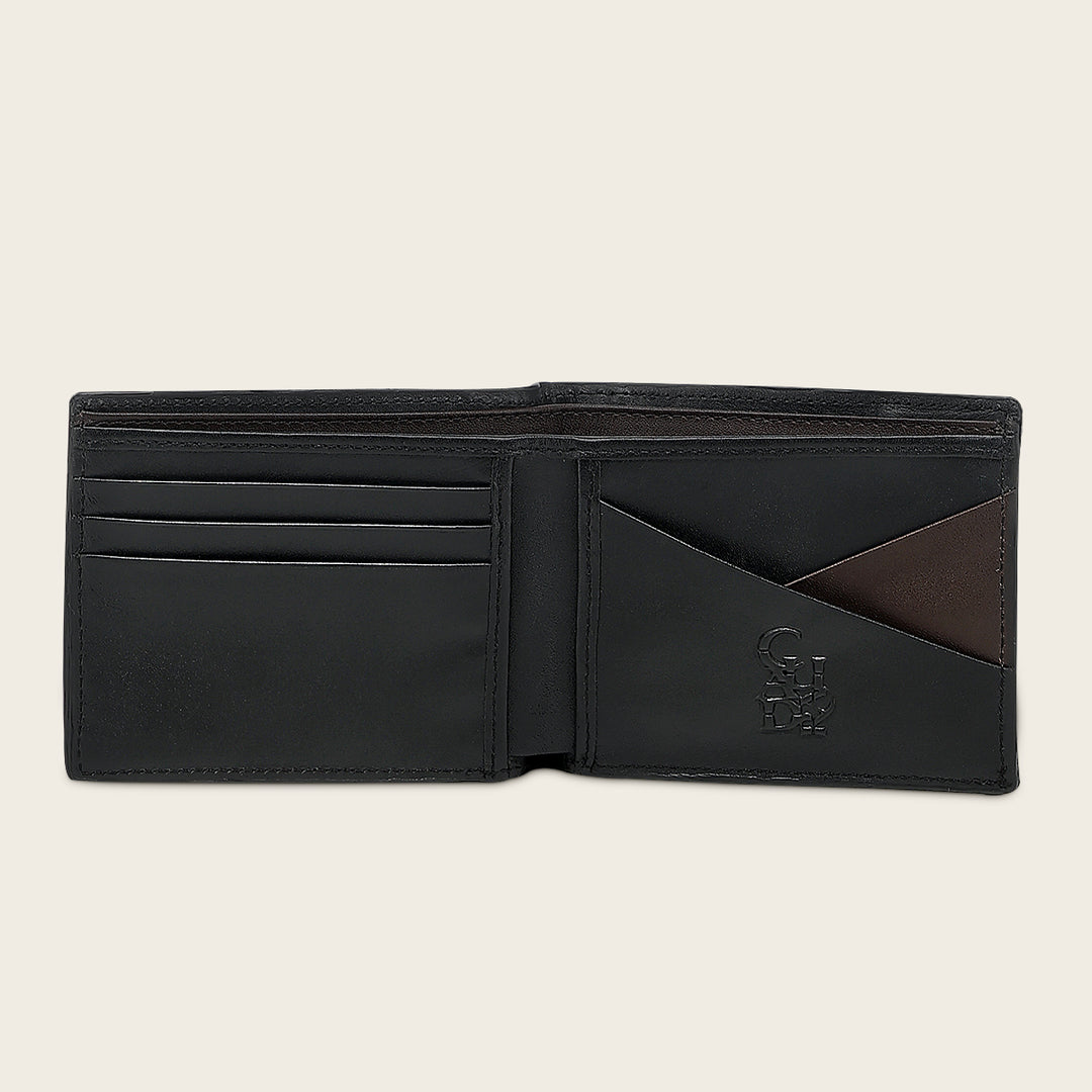 Cartera en piel genuina de mantarraya para caballero