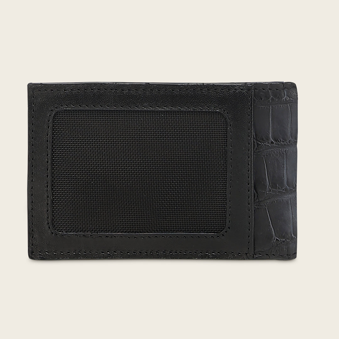 Cartera en piel genuina de alligator para caballero