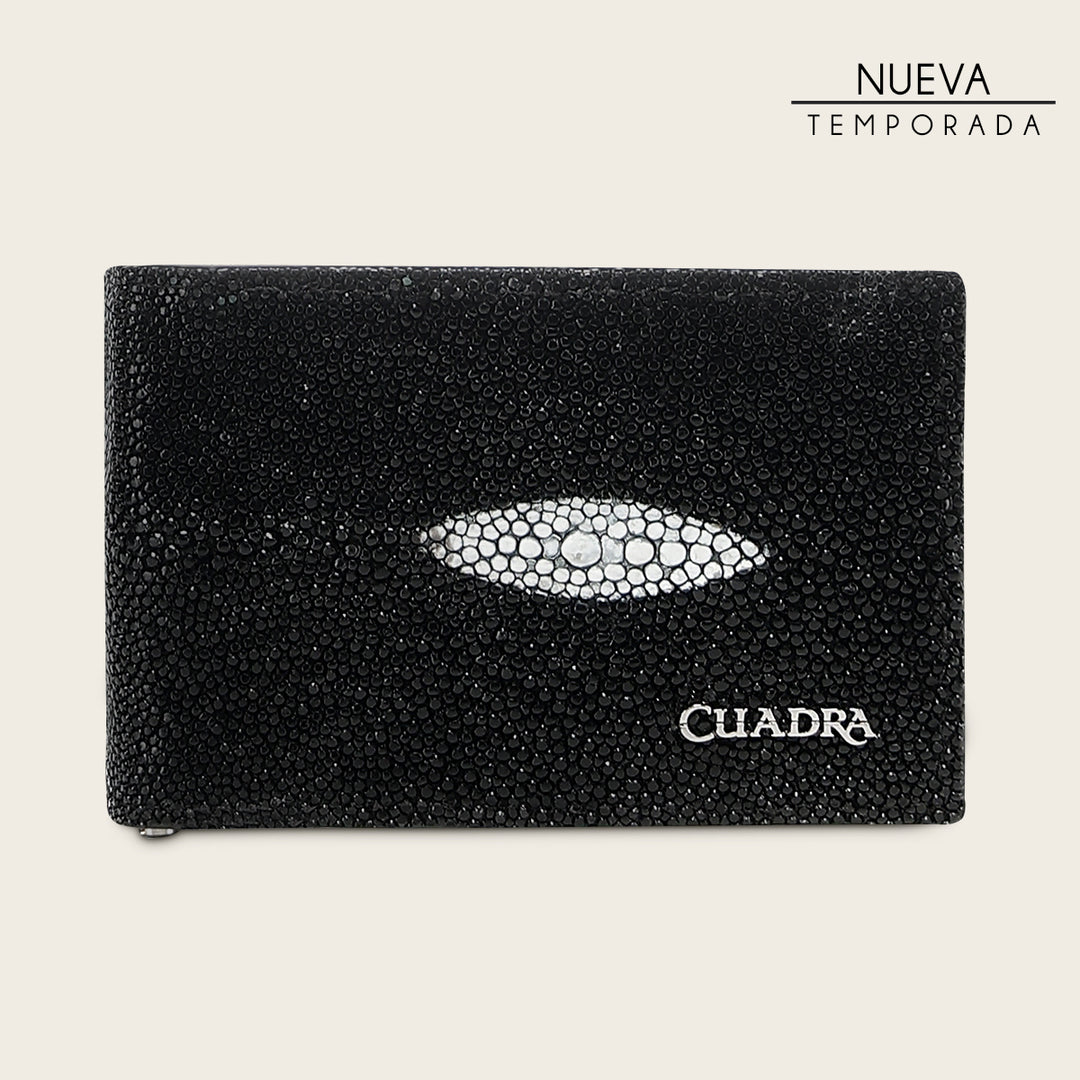 Cartera en piel genuina de mantarraya para caballero