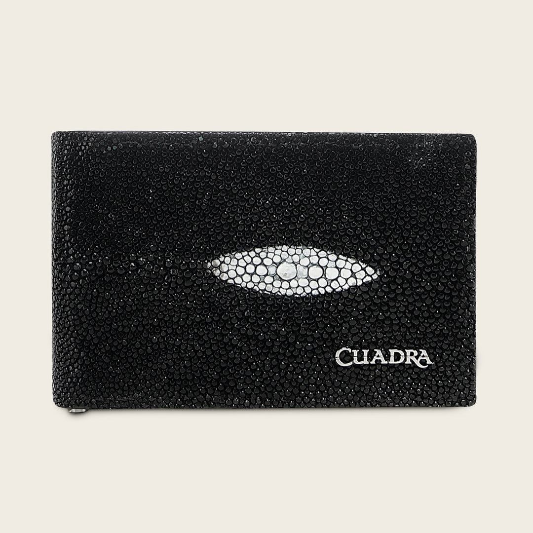Cartera en piel genuina de mantarraya para caballero