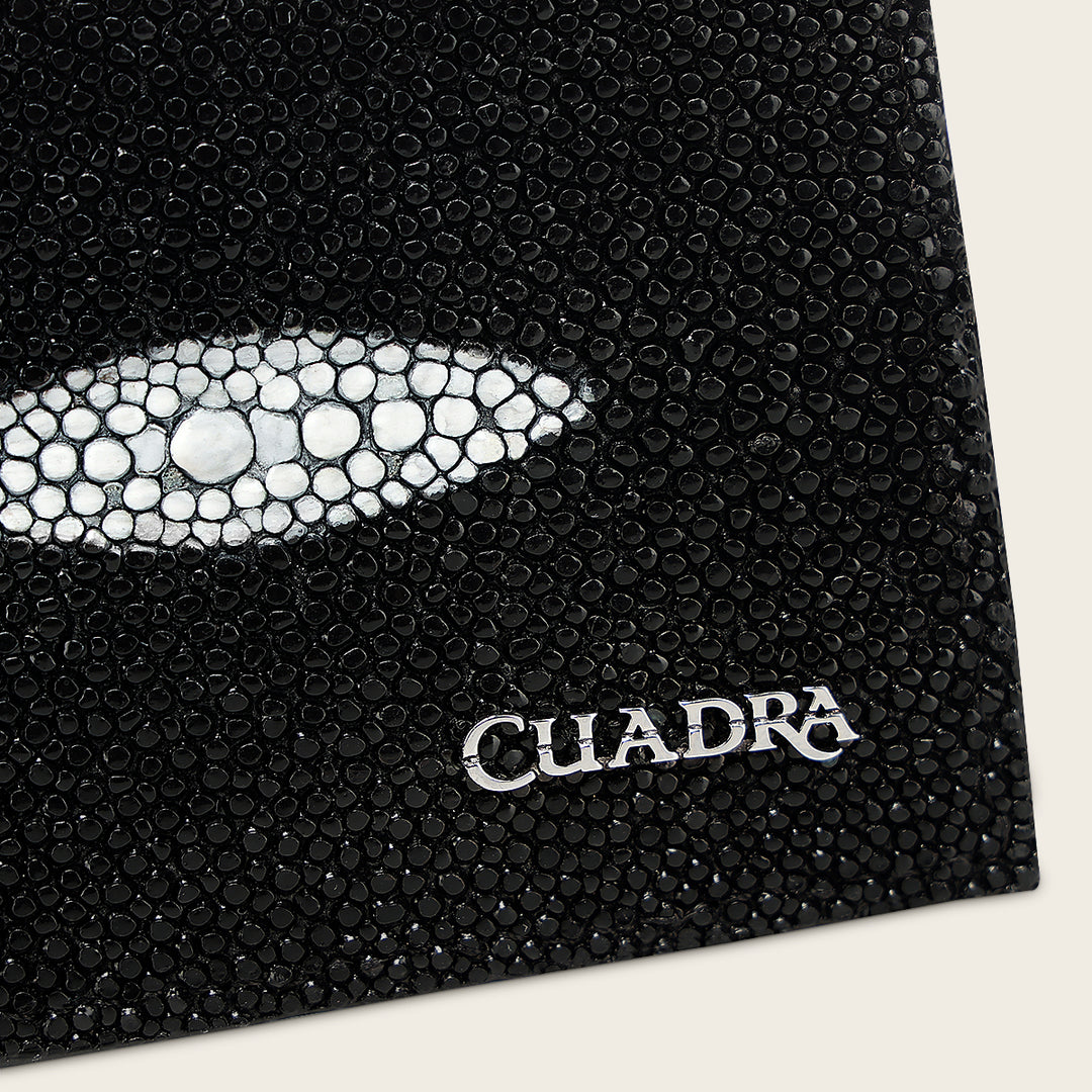 Cartera en piel genuina de mantarraya para caballero
