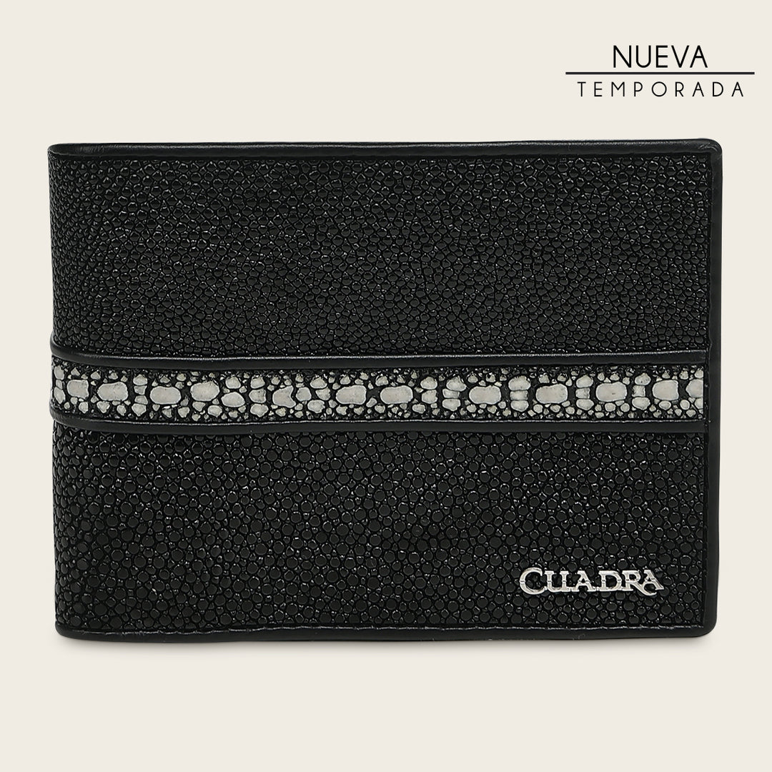 Cartera en piel genuina de mantarraya para caballero