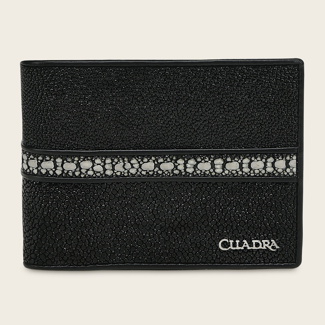 Cartera en piel genuina de mantarraya para caballero