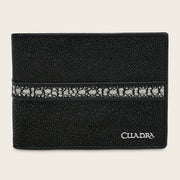 Cartera en piel genuina de mantarraya para caballero