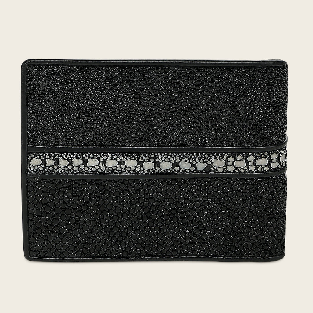 Cartera en piel genuina de mantarraya para caballero