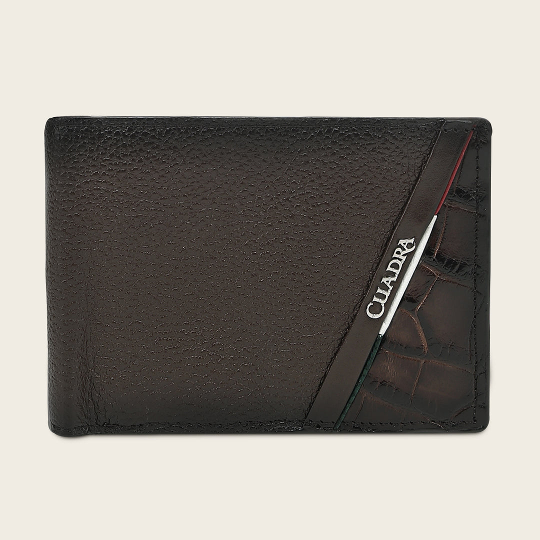 Cartera en piel genuina de alligator para caballero edición limitada 2026