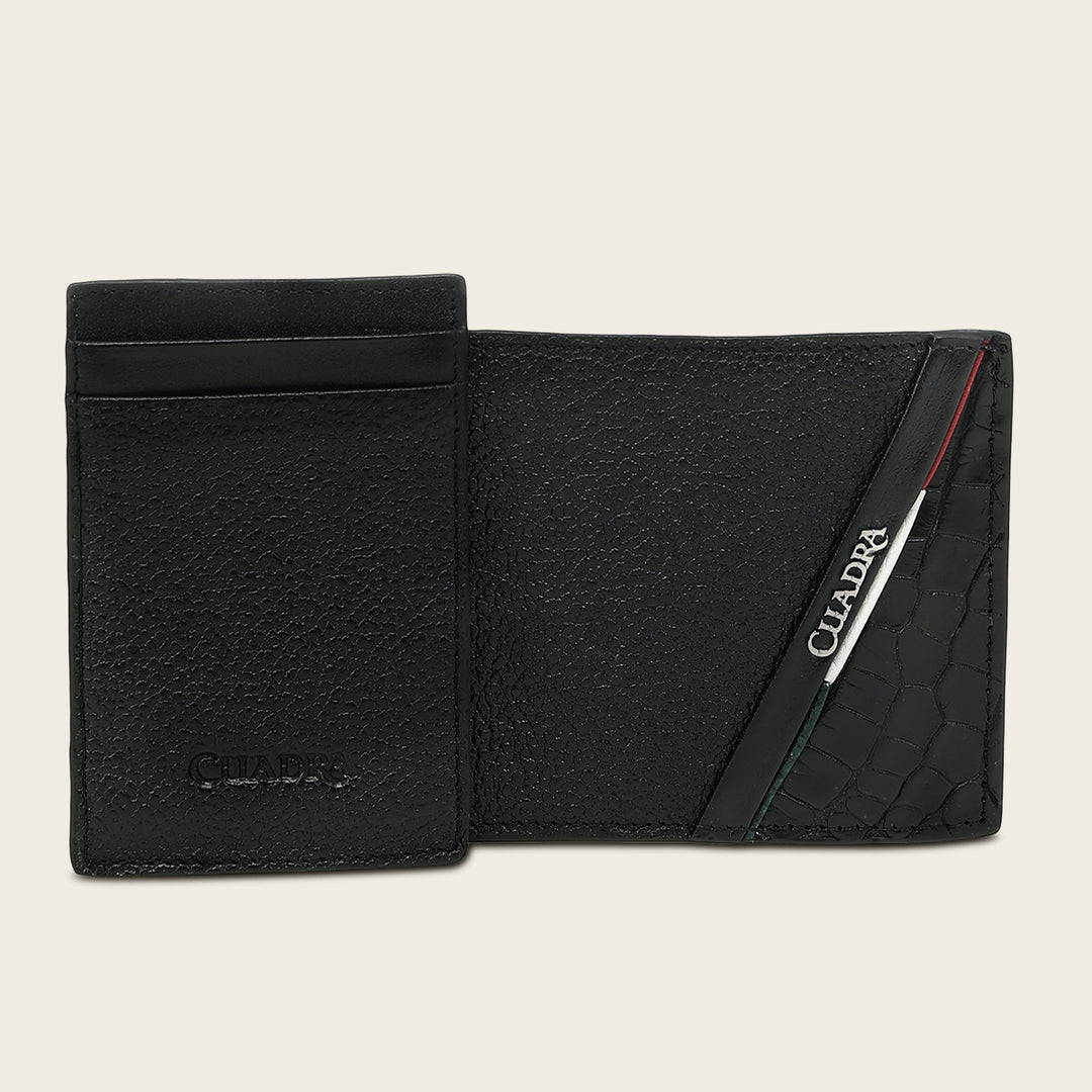 Cartera en piel genuina de alligator para caballero edición limitada 2026