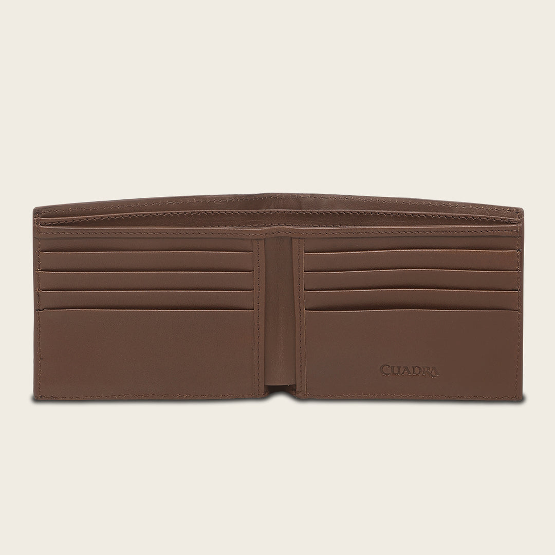 Cartera en piel genuina de bovino para caballero