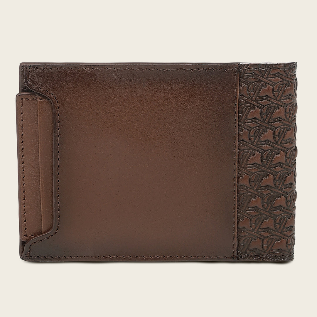 Cartera en piel genuina de bovino para caballero