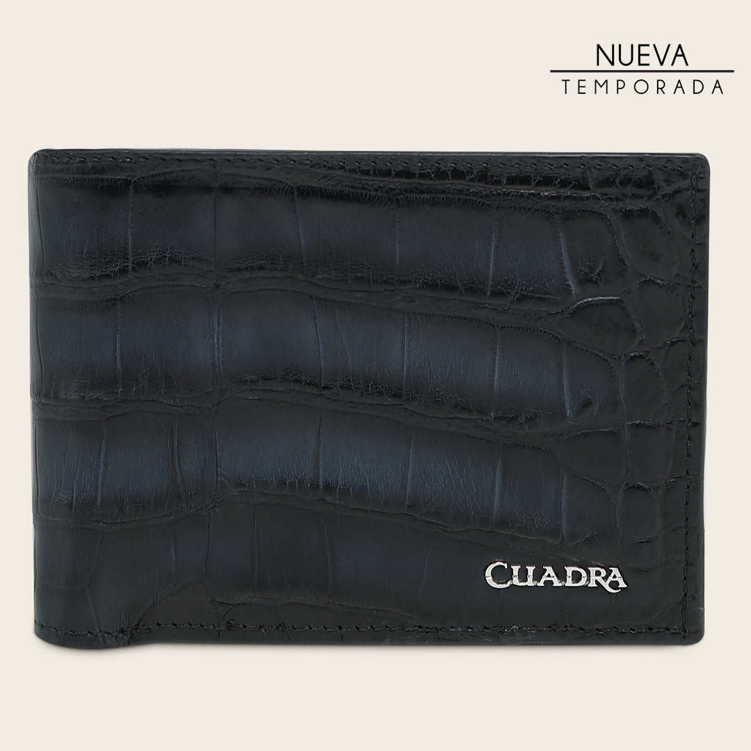 Cartera "Edición limitada del 35 aniversario Cuadra” Full Exotic en piel genuina de alligator para caballero