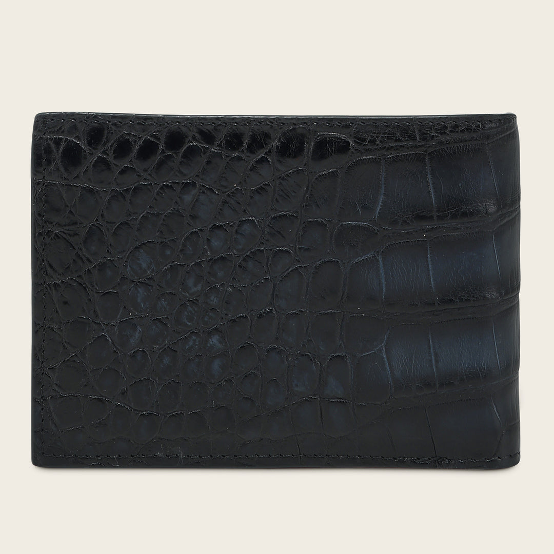 Cartera "Edición limitada del 35 aniversario Cuadra” Full Exotic en piel genuina de alligator para caballero