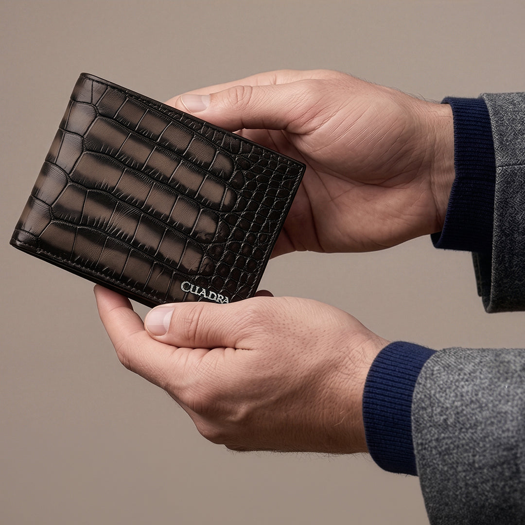 "Edición limitada 35 aniversario" en piel genuina de alligator para caballero