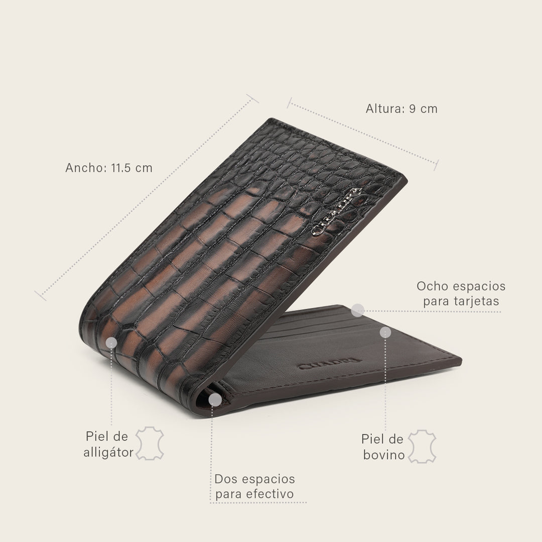 "Edición limitada 35 aniversario" en piel genuina de alligator para caballero