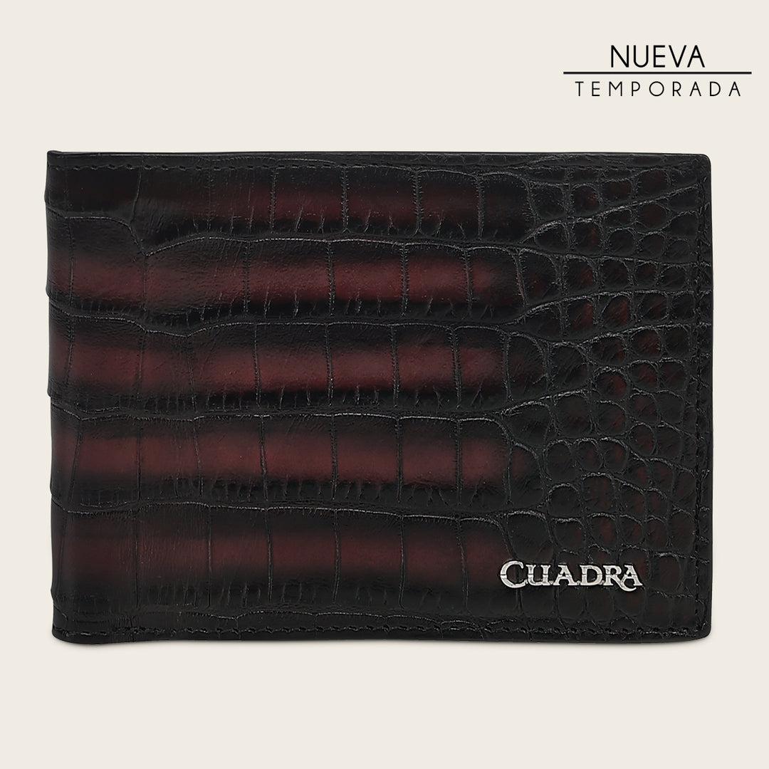 Cartera "Edición limitada del 35 aniversario Cuadra” Full Exotic en piel genuina de alligator para caballero