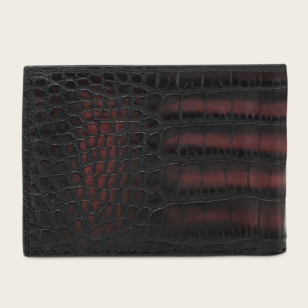 Cartera "Edición limitada del 35 aniversario Cuadra” Full Exotic en piel genuina de alligator para caballero