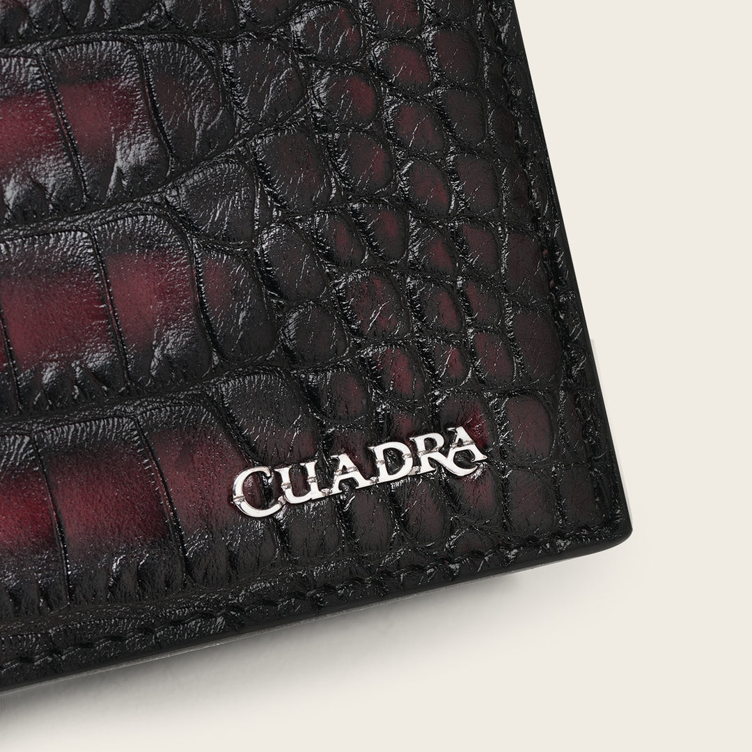 Cartera "Edición limitada del 35 aniversario Cuadra” Full Exotic en piel genuina de alligator para caballero