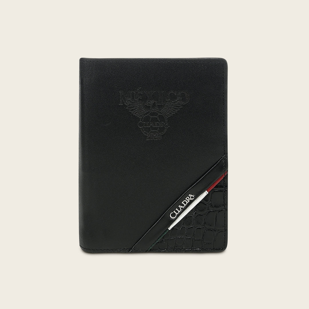 Portapasoporte en piel genuina de alligator para caballero edición limitada 2026