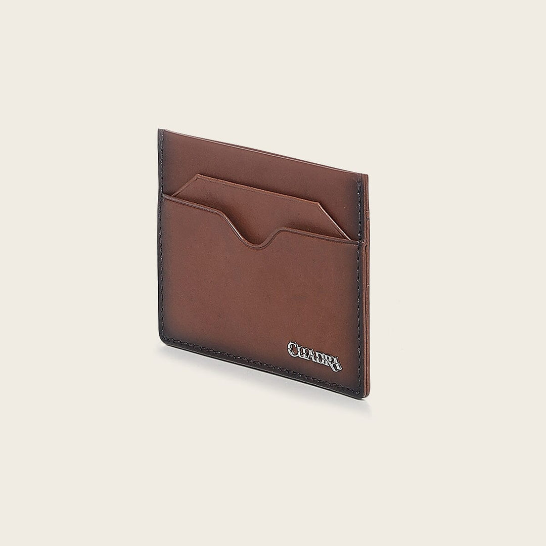 Tarjetero en piel genuina para caballero Carteras 