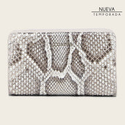 Billetera en piel genuina de pitón para dama Carteras 