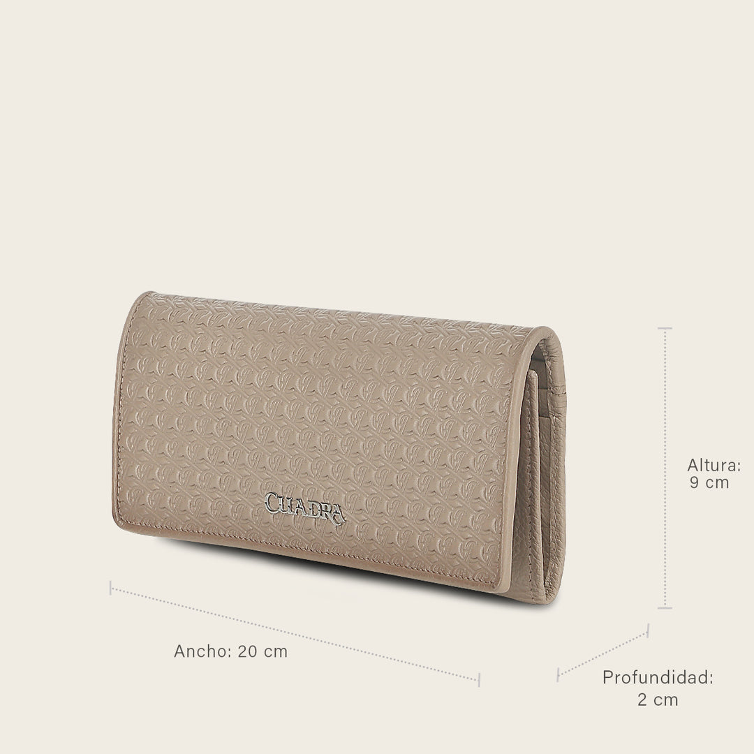 Cartera en piel genuina para dama