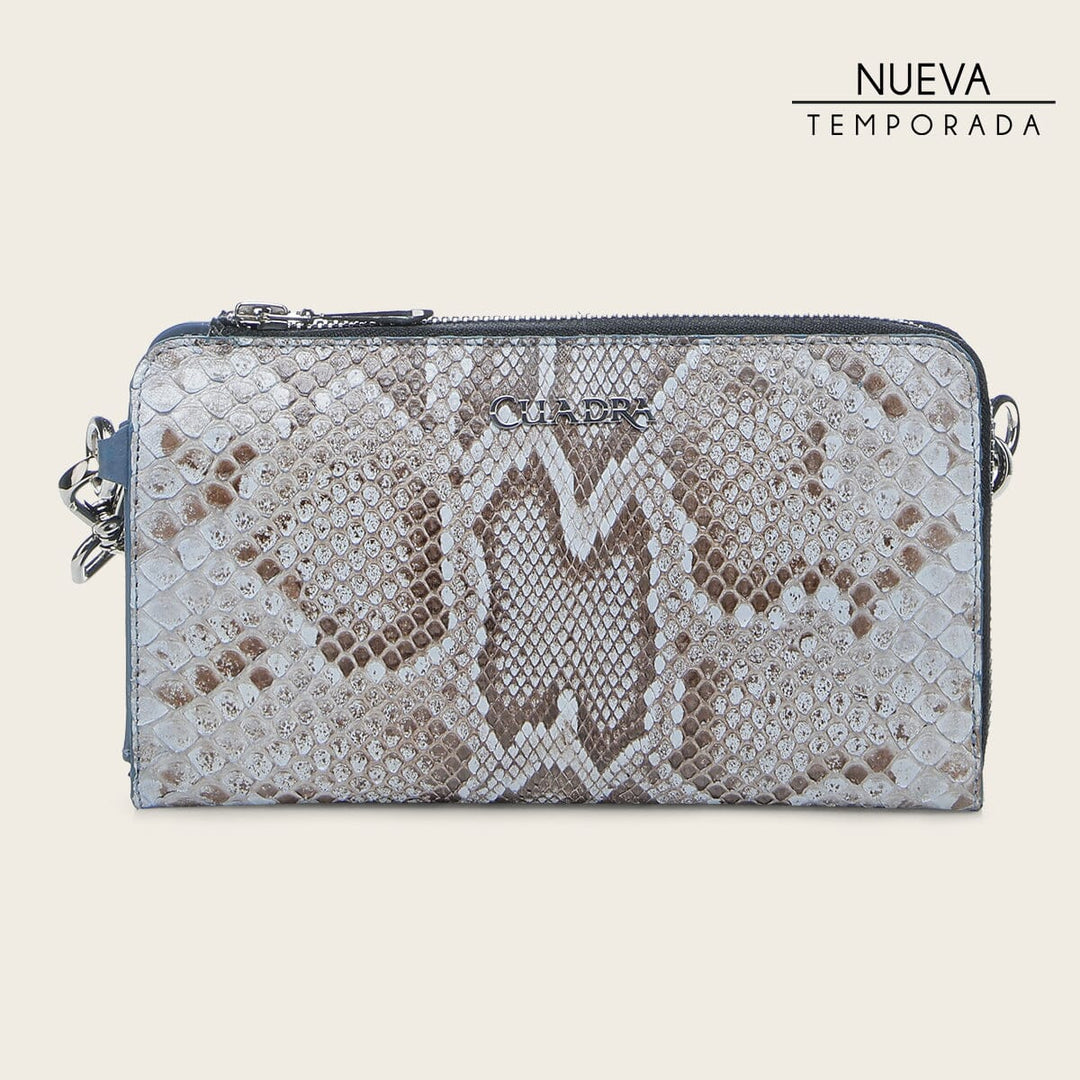 Cartera en piel genuina de pitón para dama Carteras 