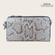 Cartera en piel genuina de pitón para dama Carteras 