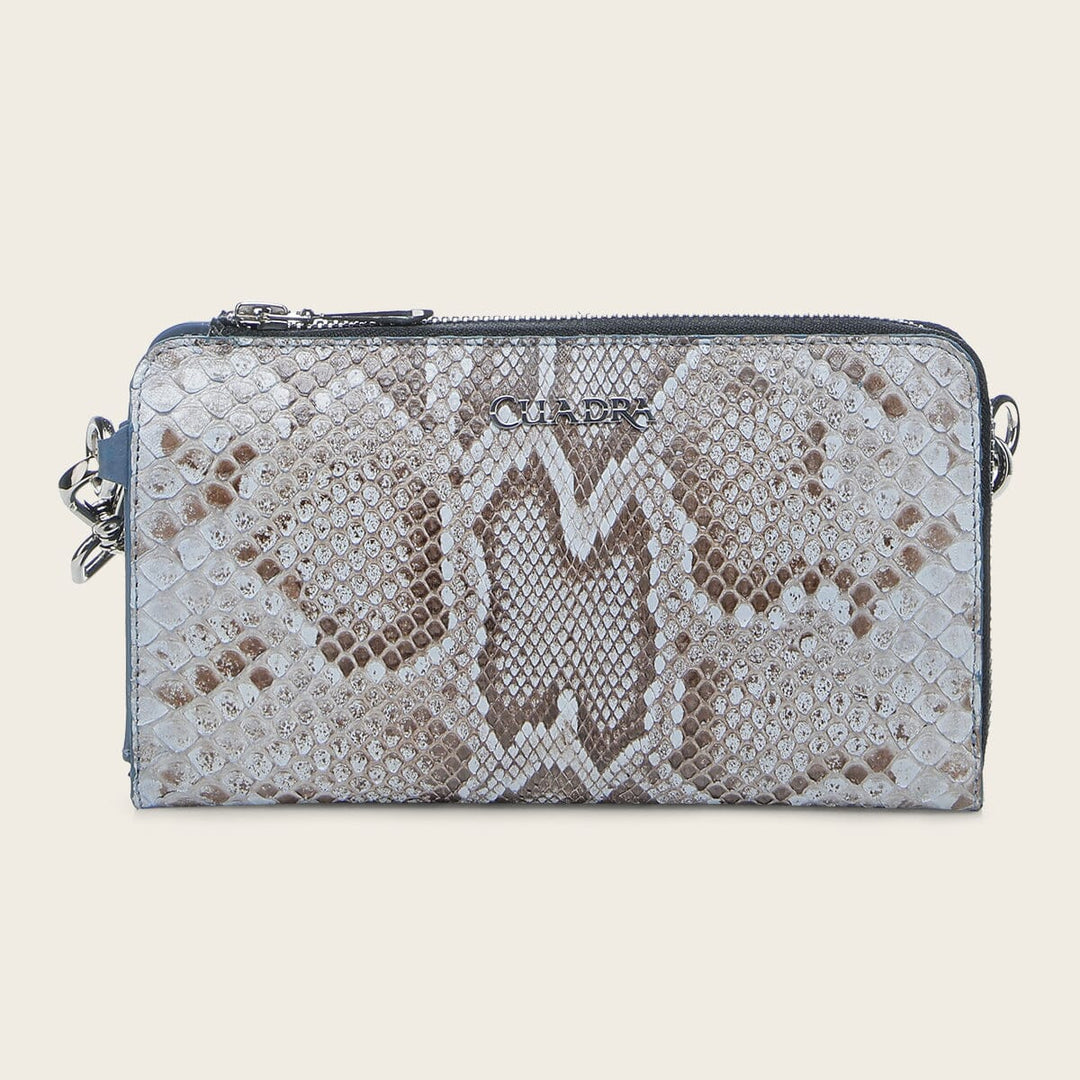 Cartera en piel genuina de pitón para dama Carteras 