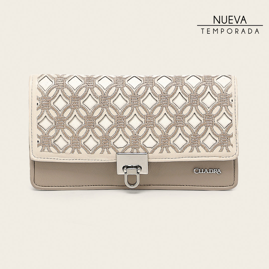 Cartera en piel genuina para dama