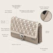 Cartera en piel genuina para dama