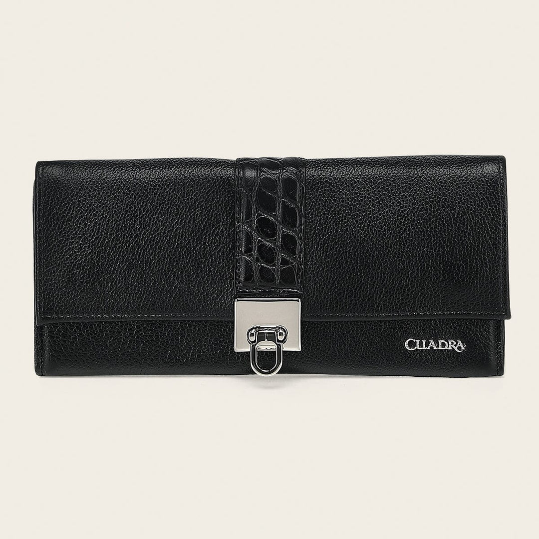 Cartera en piel genuina de alligátor para dama Carteras 