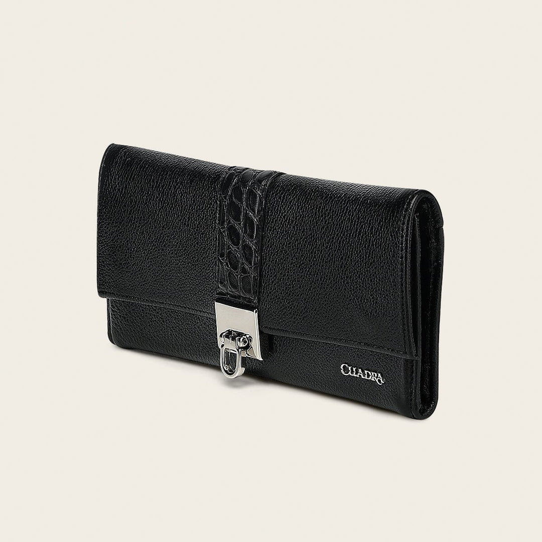 Cartera en piel genuina de alligátor para dama Carteras 