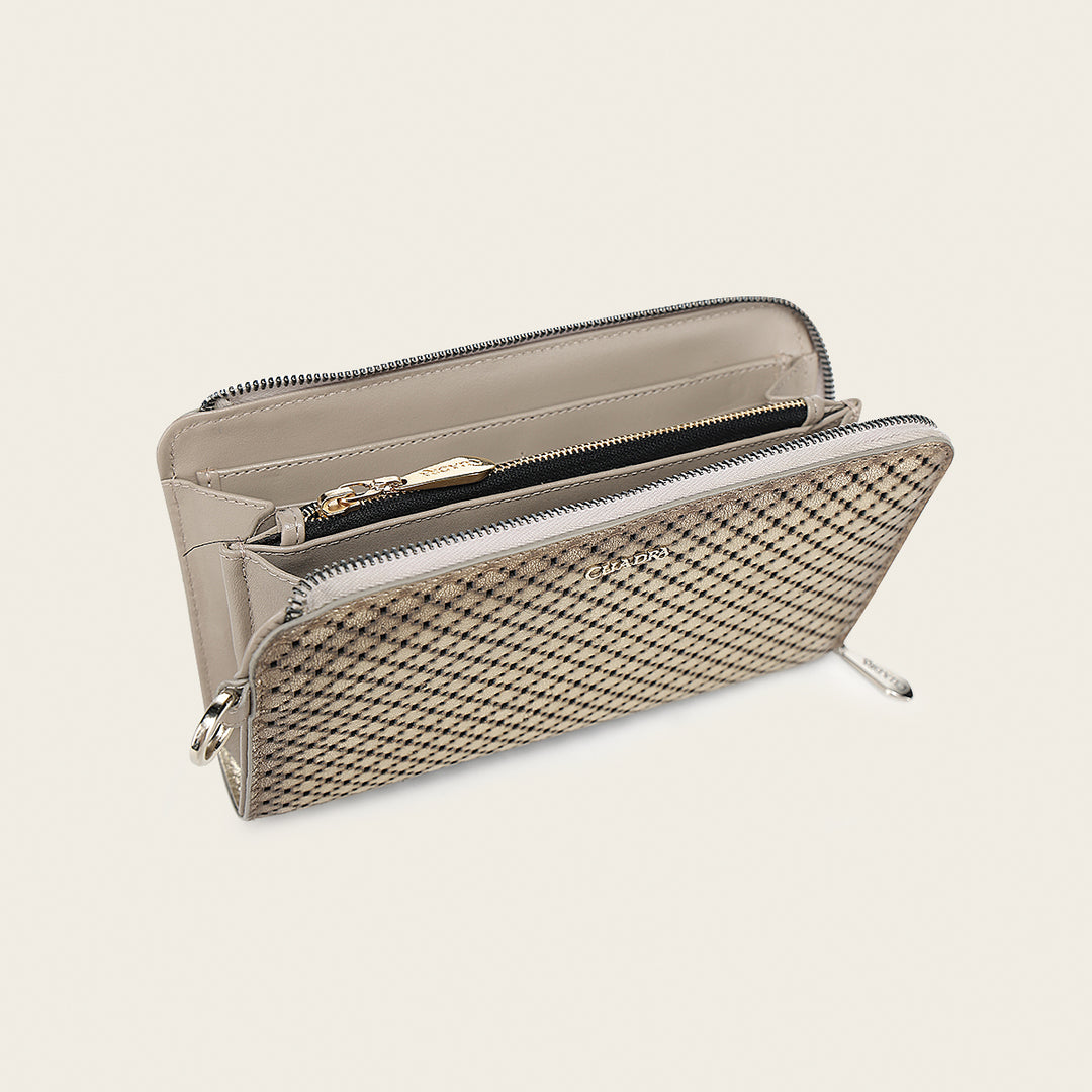 Cartera en piel genuina para dama